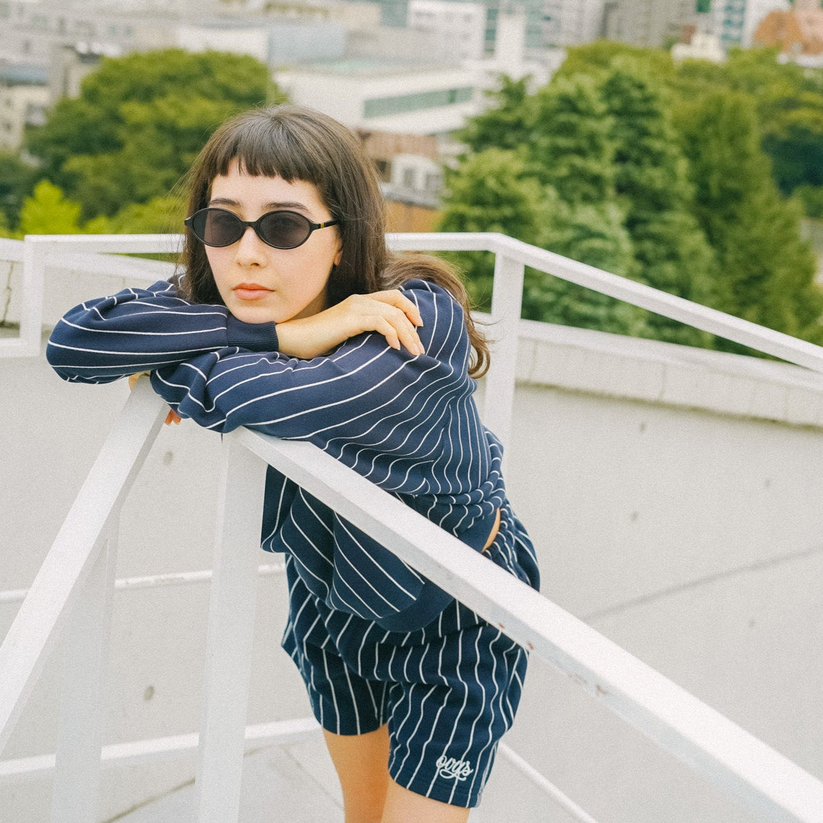 レディース【ovys公式】ストライプスウェットクルーネック – ovys