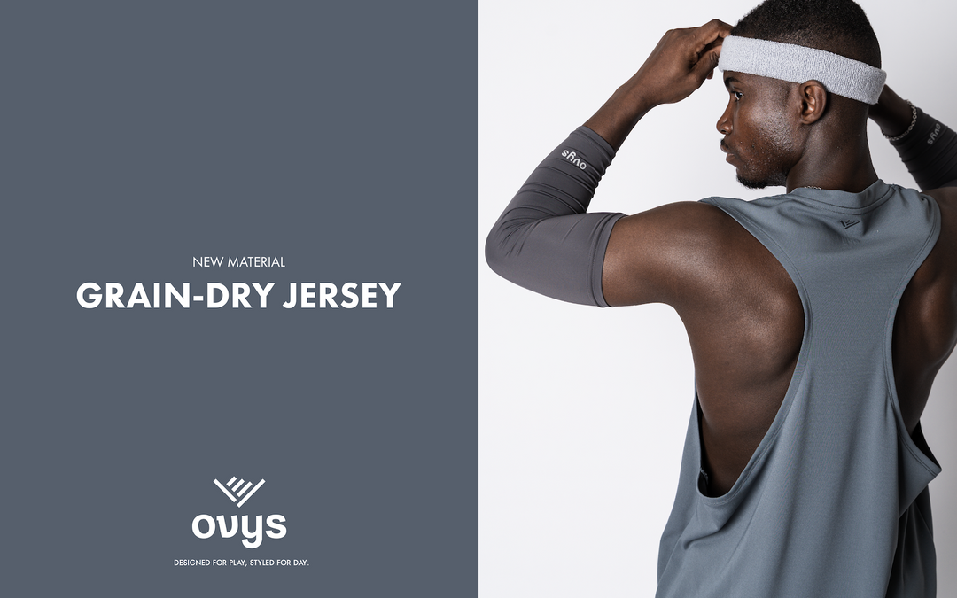 新素材「Grain Dry Jersey」を用いた高機能アクティブウェア。