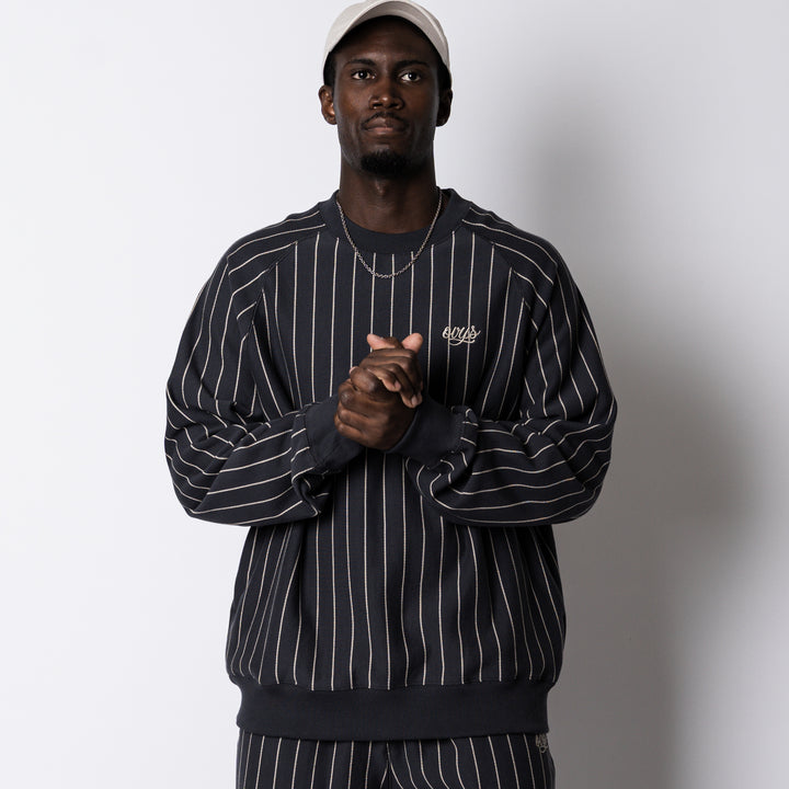 STRIPE SWEAT CREW NECK