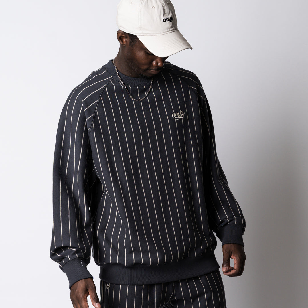 STRIPE SWEAT CREW NECK