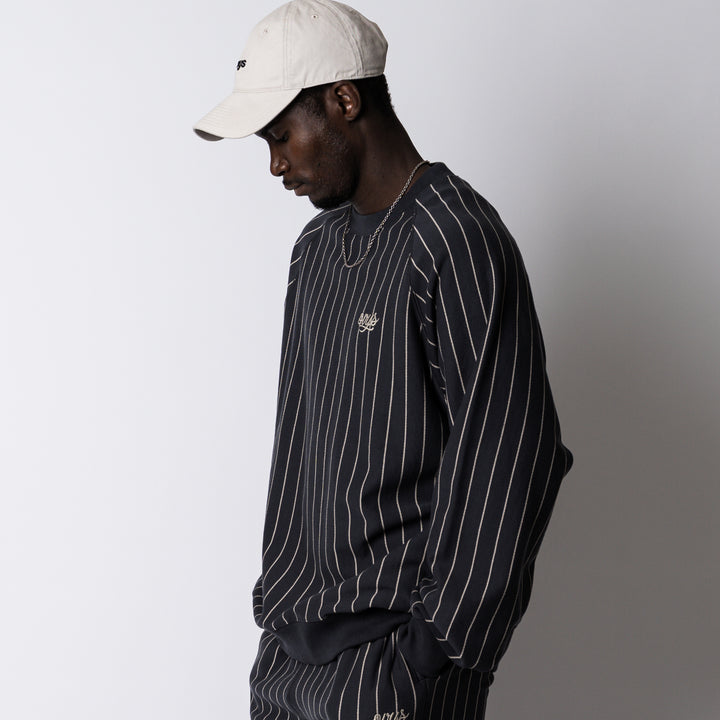 STRIPE SWEAT CREW NECK