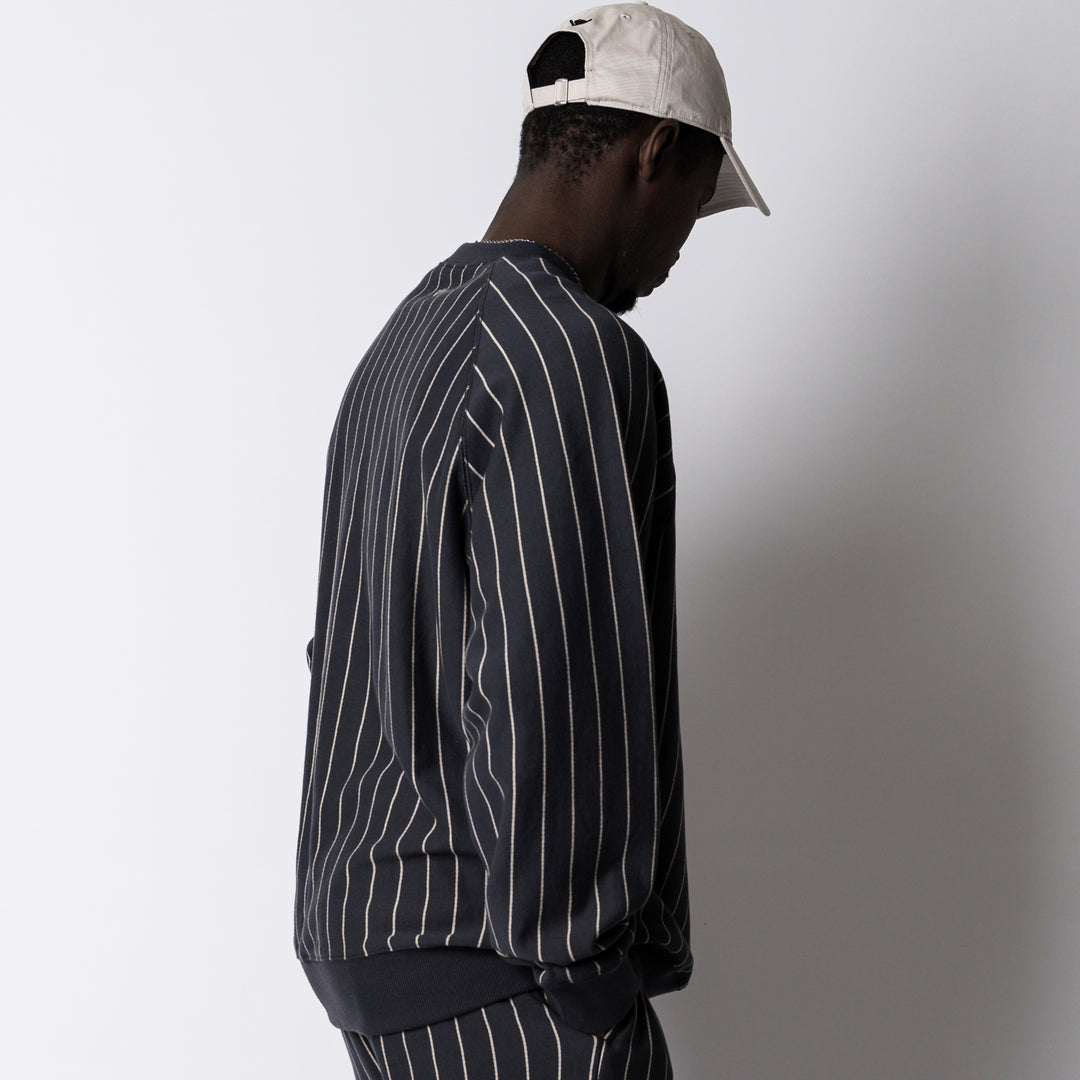 STRIPE SWEAT CREW NECK