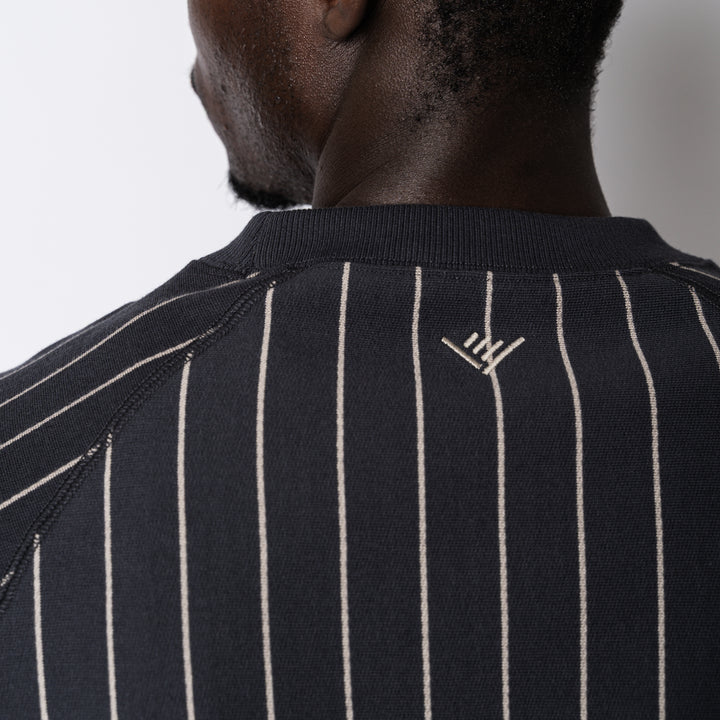 STRIPE SWEAT CREW NECK