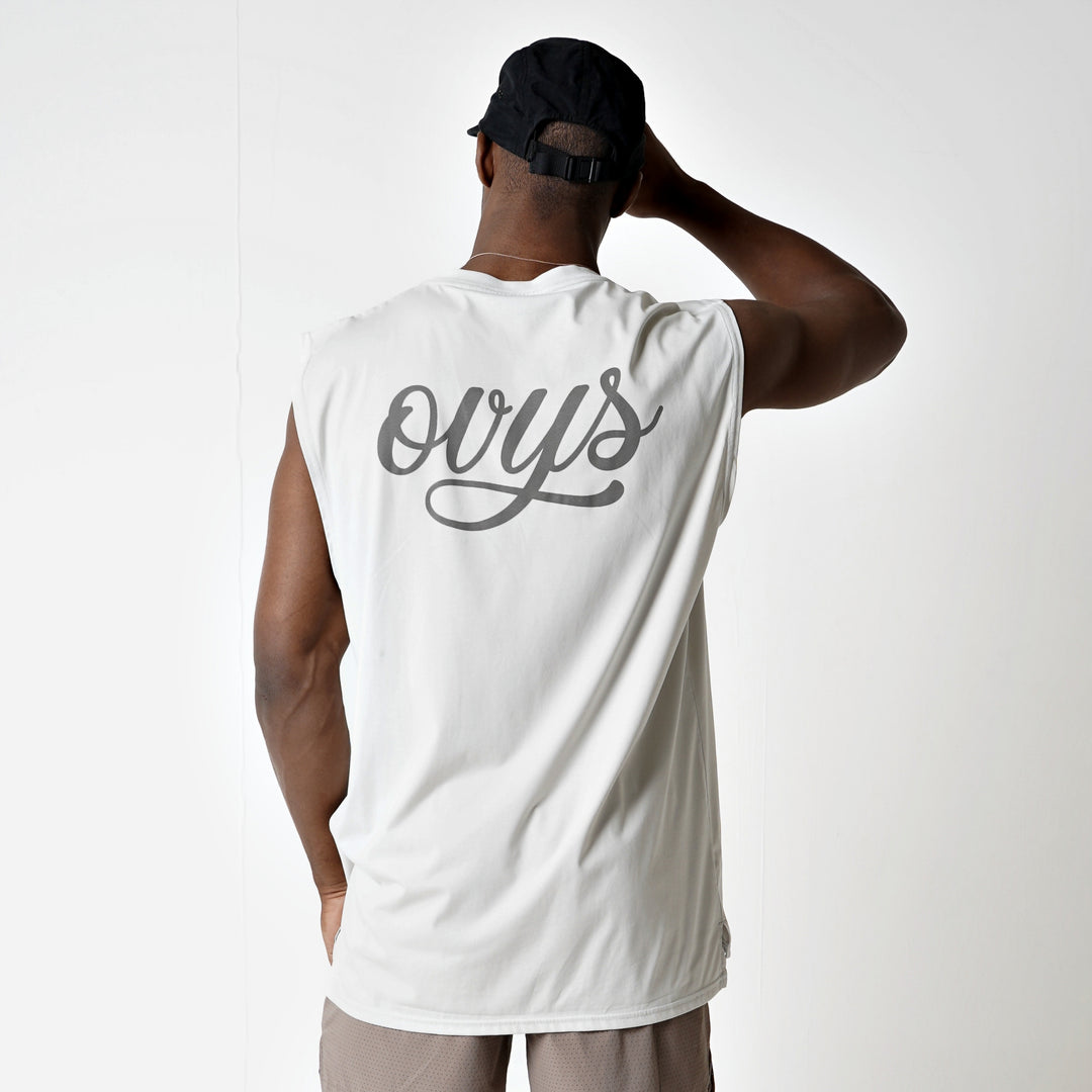 SCRIPT EASY SLEEVELESS SHIRT