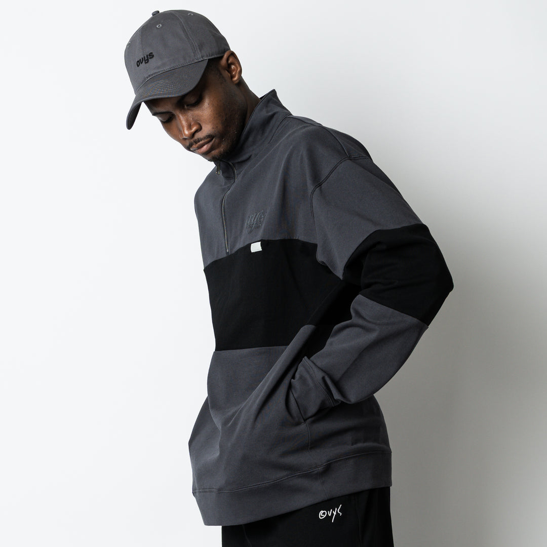 【2/27(金)発売】PANELED HALF ZIP COTTON LS SHIRT