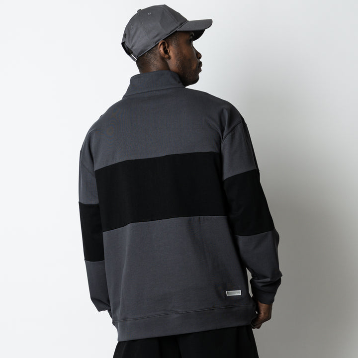 【2/27(金)発売】PANELED HALF ZIP COTTON LS SHIRT