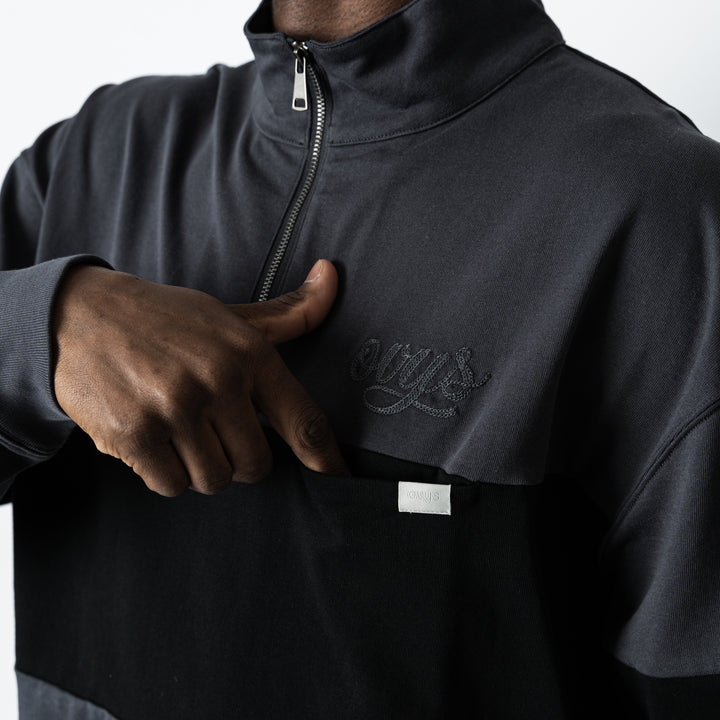 【2/27(金)発売】PANELED HALF ZIP COTTON LS SHIRT