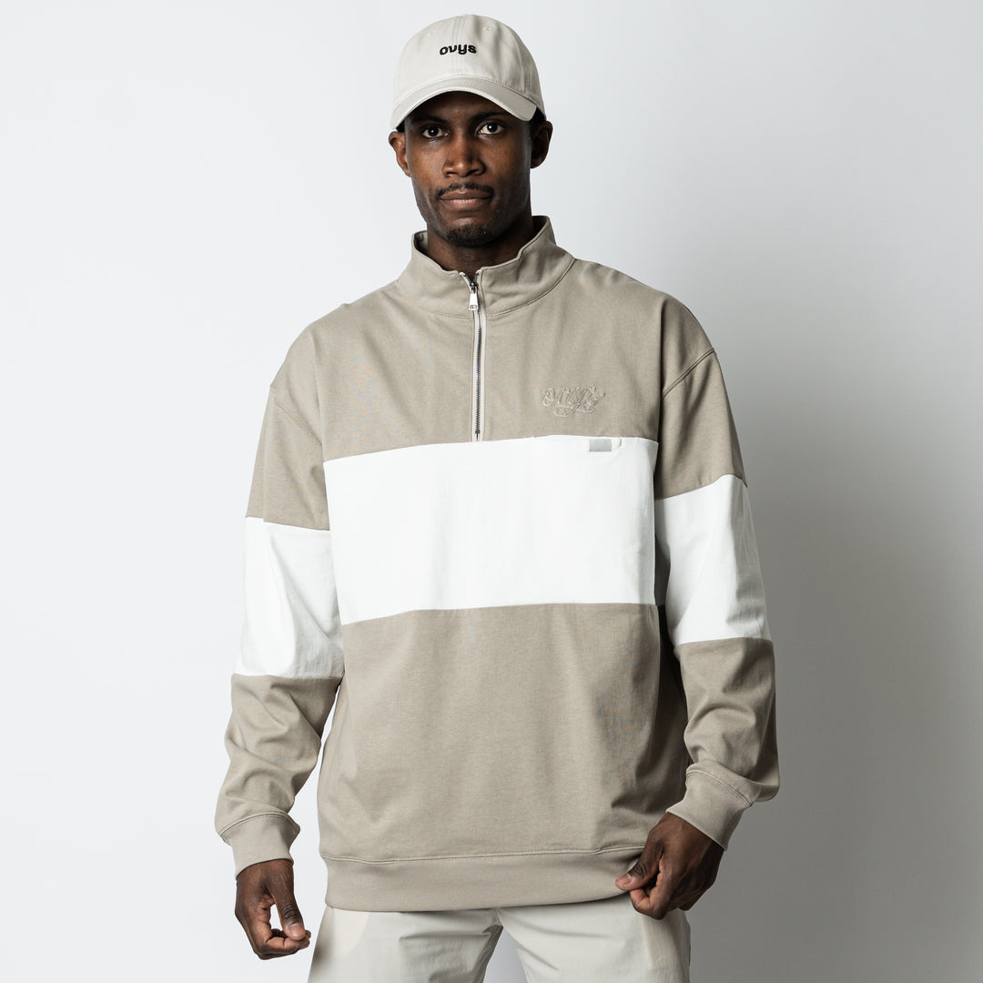 【2/27(金)発売】PANELED HALF ZIP COTTON LS SHIRT