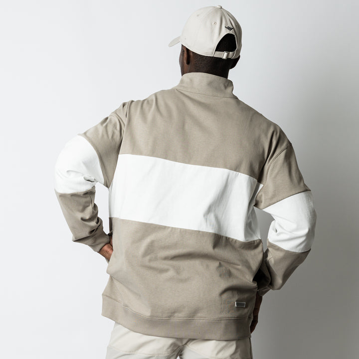 【2/27(金)発売】PANELED HALF ZIP COTTON LS SHIRT