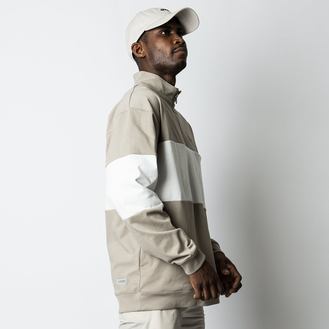 【2/27(金)発売】PANELED HALF ZIP COTTON LS SHIRT