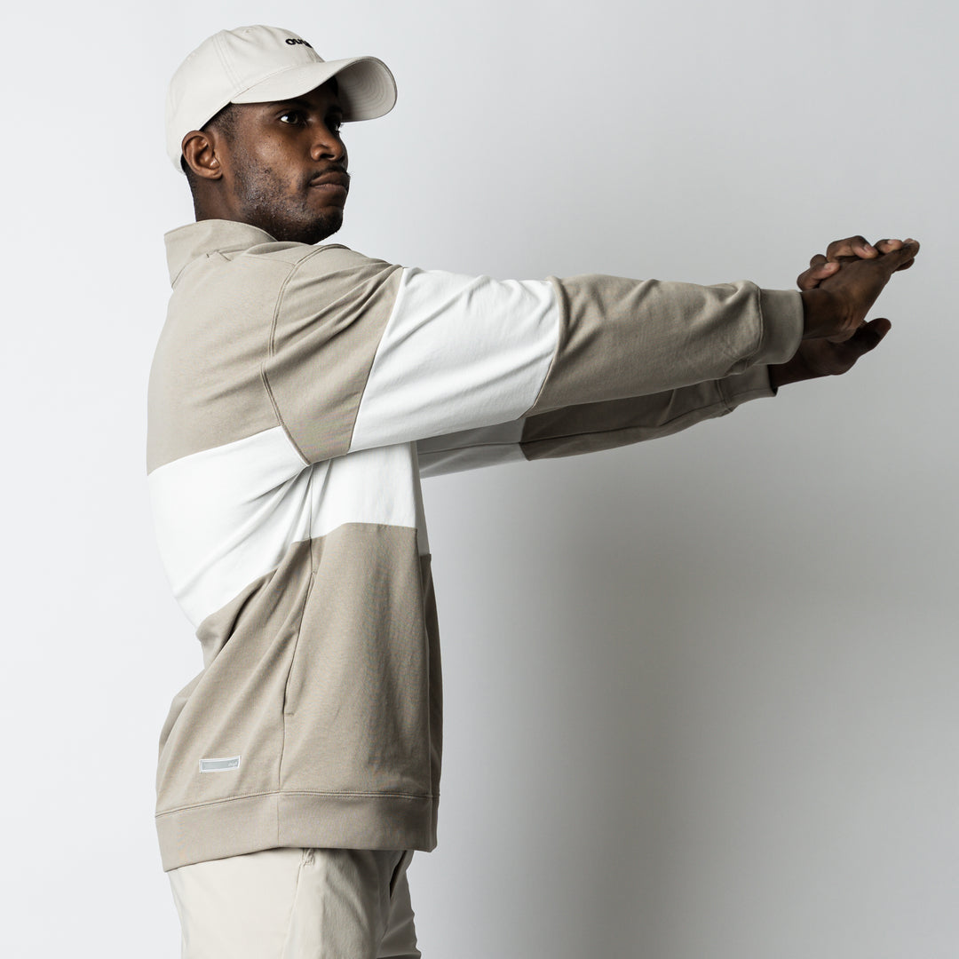 【2/27(金)発売】PANELED HALF ZIP COTTON LS SHIRT