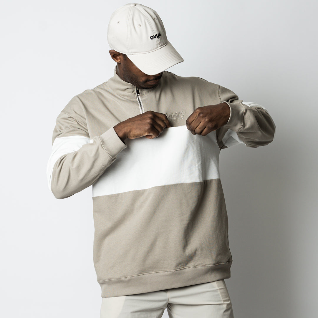 【2/27(金)発売】PANELED HALF ZIP COTTON LS SHIRT