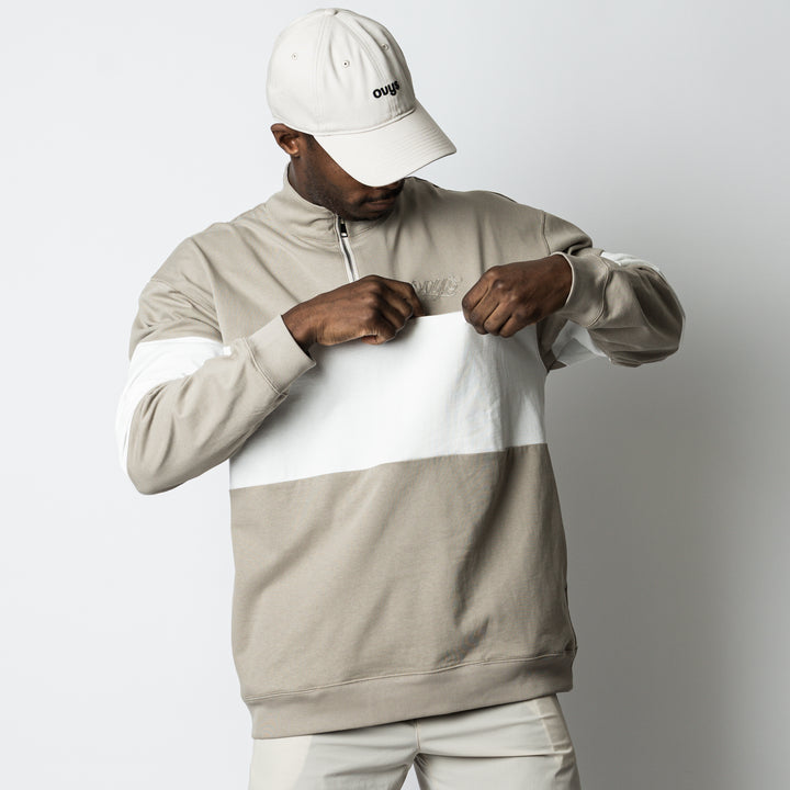 【2/27(金)発売】PANELED HALF ZIP COTTON LS SHIRT