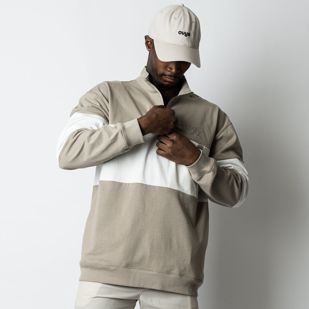 【2/27(金)発売】PANELED HALF ZIP COTTON LS SHIRT