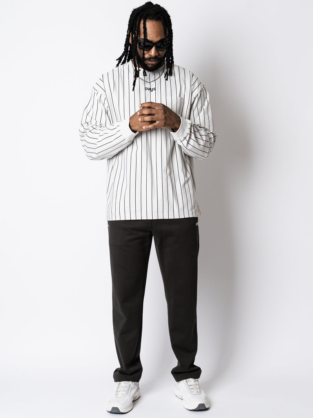 STRIPE META DRY OVERSIZED PKT LS TEE