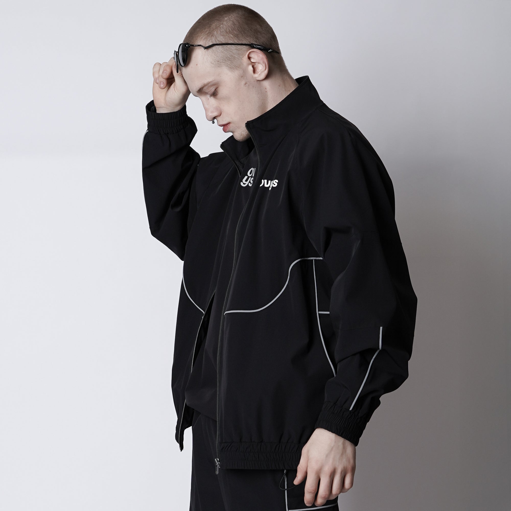 メンズ【ovys公式】ワークアウトナイロンライントラックジャケット