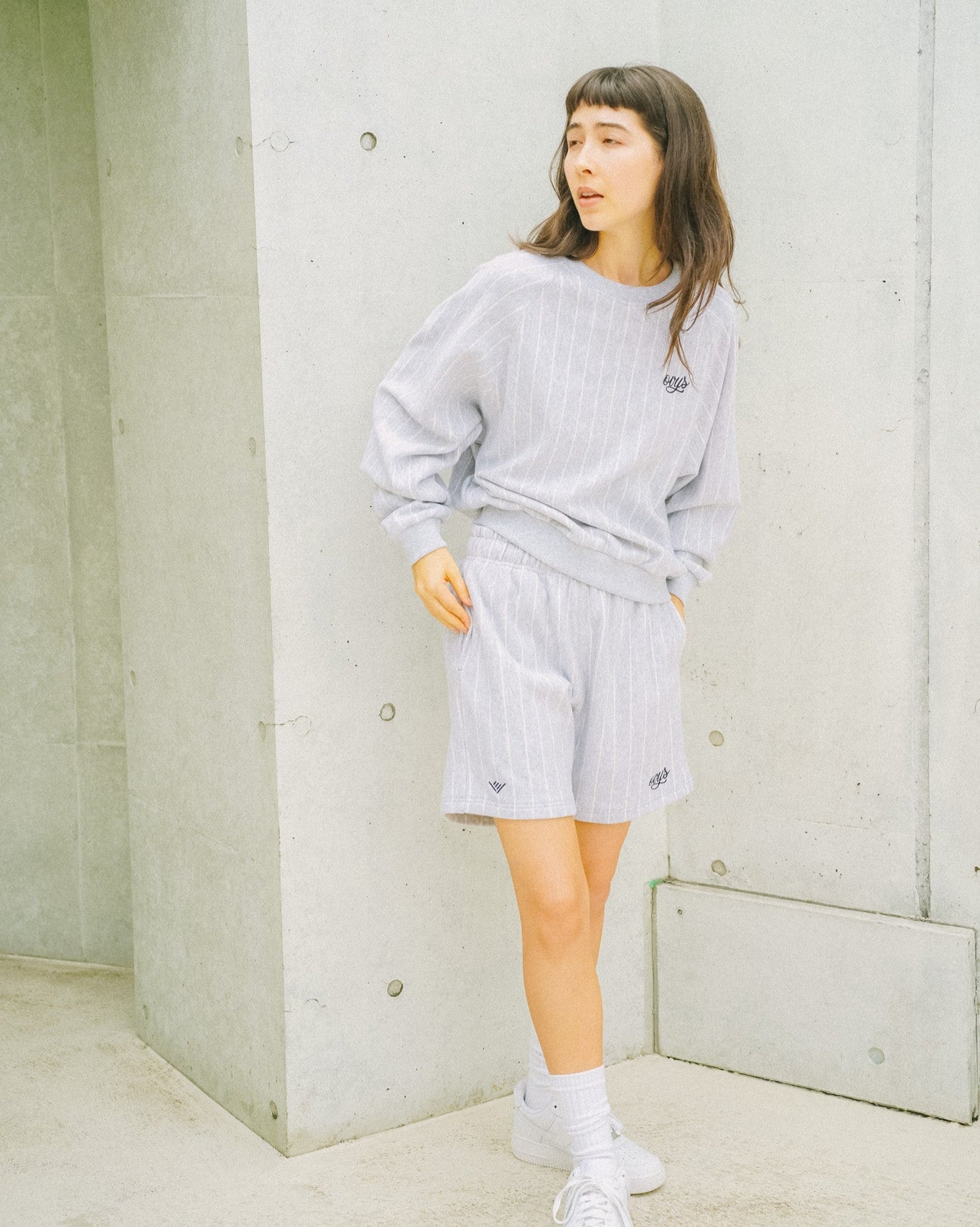 レディース【ovys公式】ストライプスウェットクルーネック – ovys