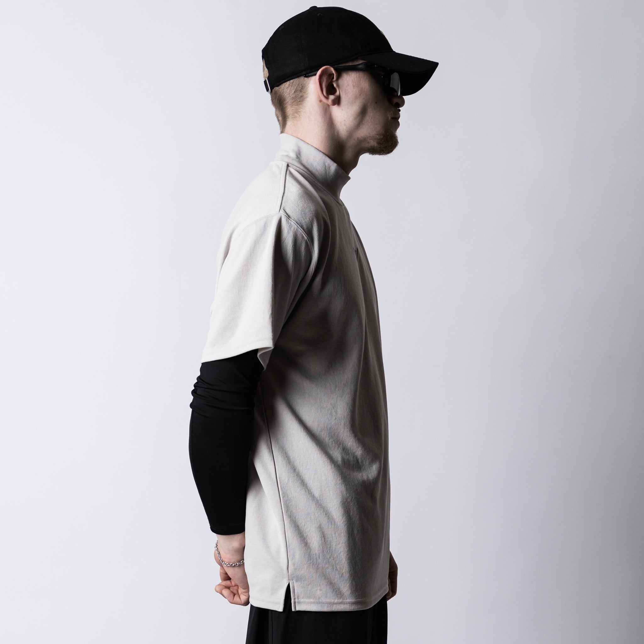 メンズ【ovys公式】モックネックバックメッシュTシャツ／MOCK NECK