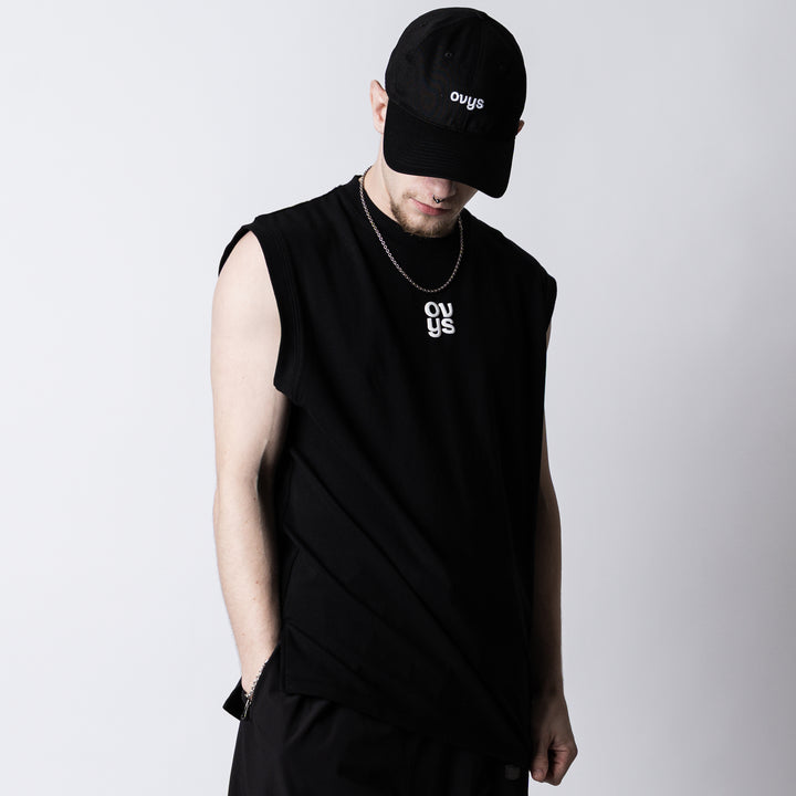 SQUARE LOGO C-MESH SLEEVELESS SHIRT
