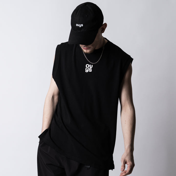 SQUARE LOGO C-MESH SLEEVELESS SHIRT