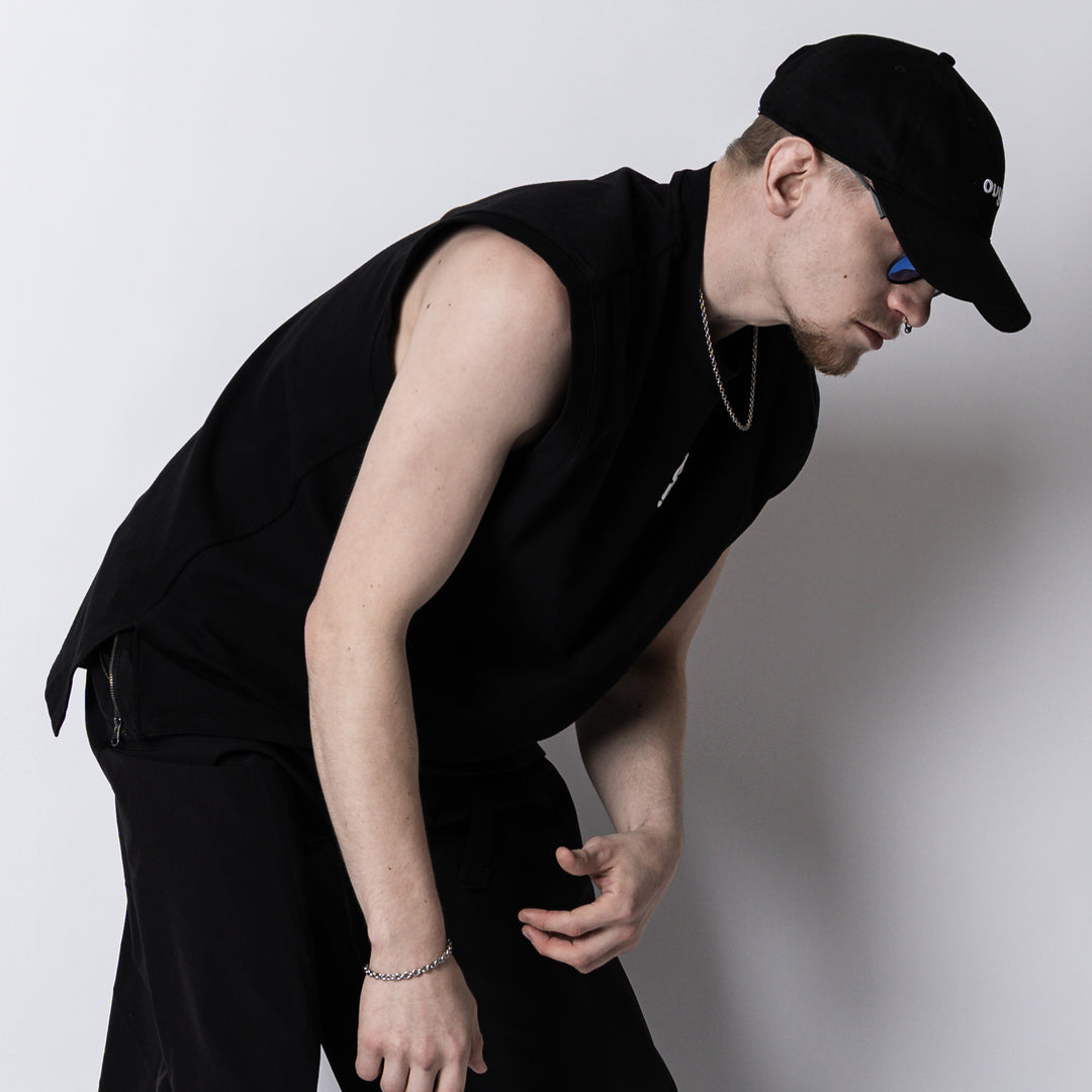 SQUARE LOGO C-MESH SLEEVELESS SHIRT