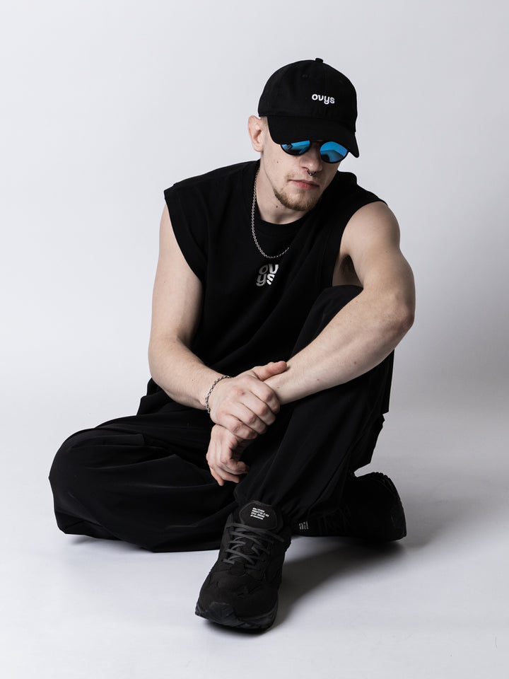 SQUARE LOGO C-MESH SLEEVELESS SHIRT