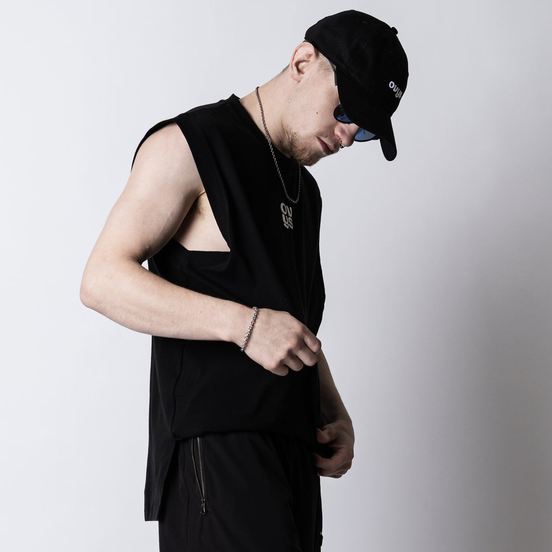 SQUARE LOGO C-MESH SLEEVELESS SHIRT