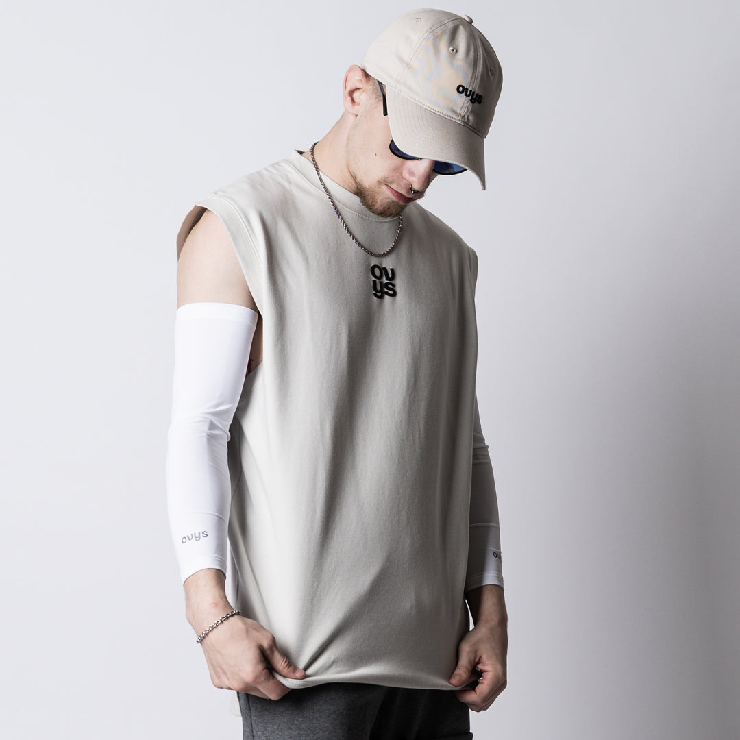 SQUARE LOGO C-MESH SLEEVELESS SHIRT