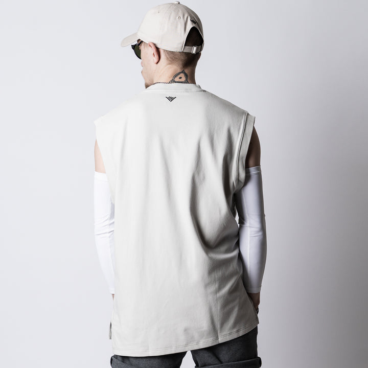 SQUARE LOGO C-MESH SLEEVELESS SHIRT