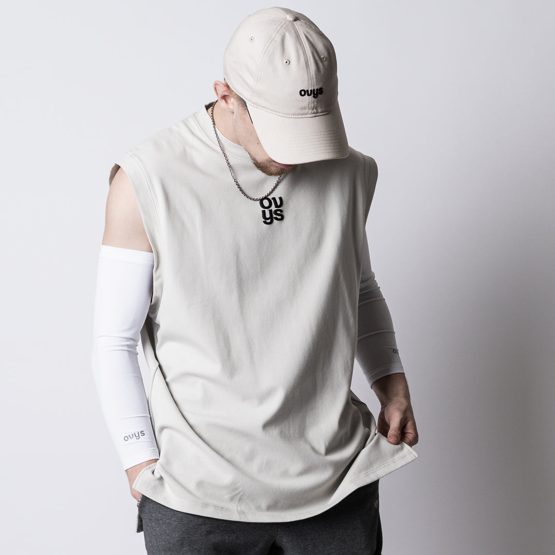 SQUARE LOGO C-MESH SLEEVELESS SHIRT