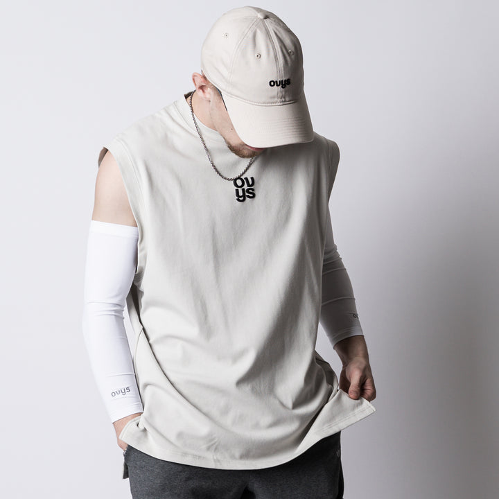 SQUARE LOGO C-MESH SLEEVELESS SHIRT