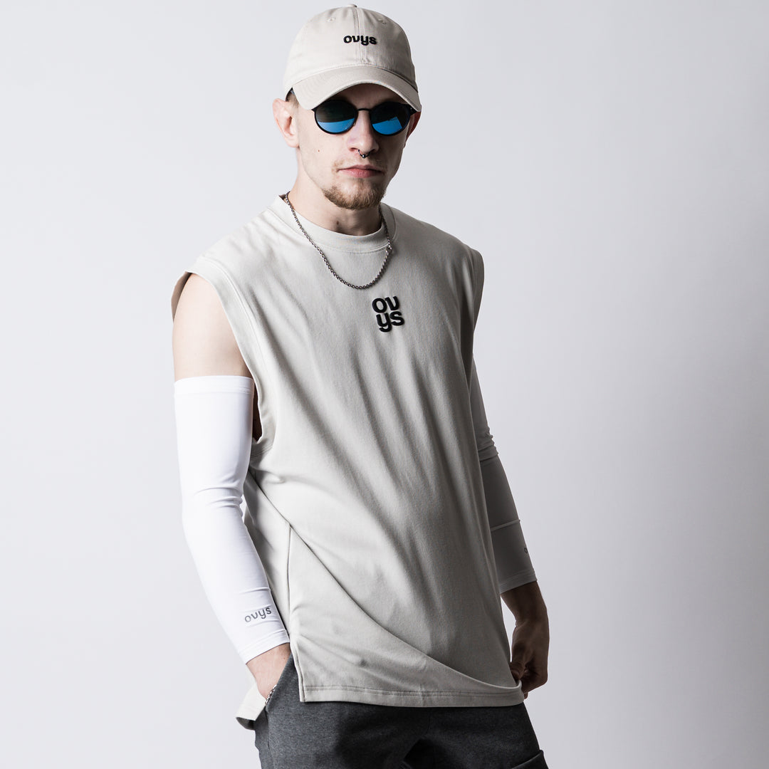 SQUARE LOGO C-MESH SLEEVELESS SHIRT