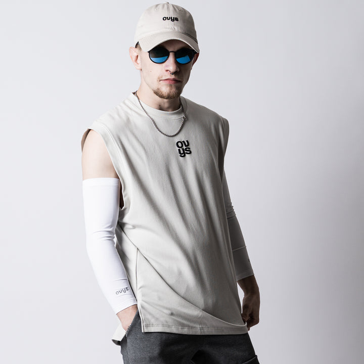 SQUARE LOGO C-MESH SLEEVELESS SHIRT