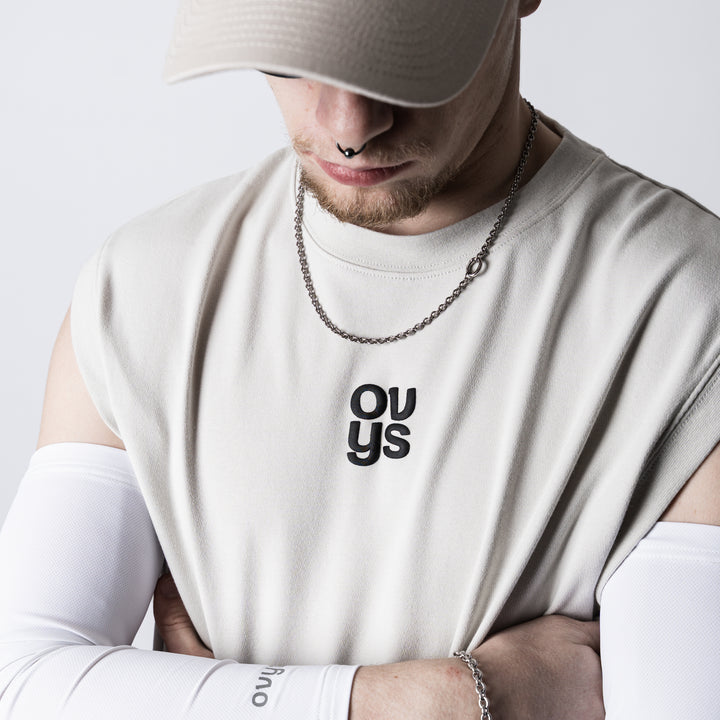 SQUARE LOGO C-MESH SLEEVELESS SHIRT