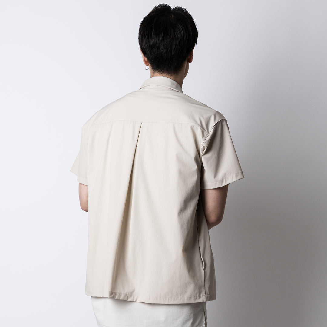 WORKOUT NYLON OPEN COLLAR SHIRT