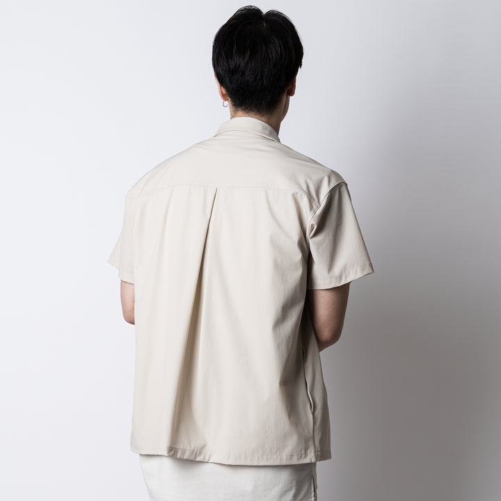 WORKOUT NYLON OPEN COLLAR SHIRT