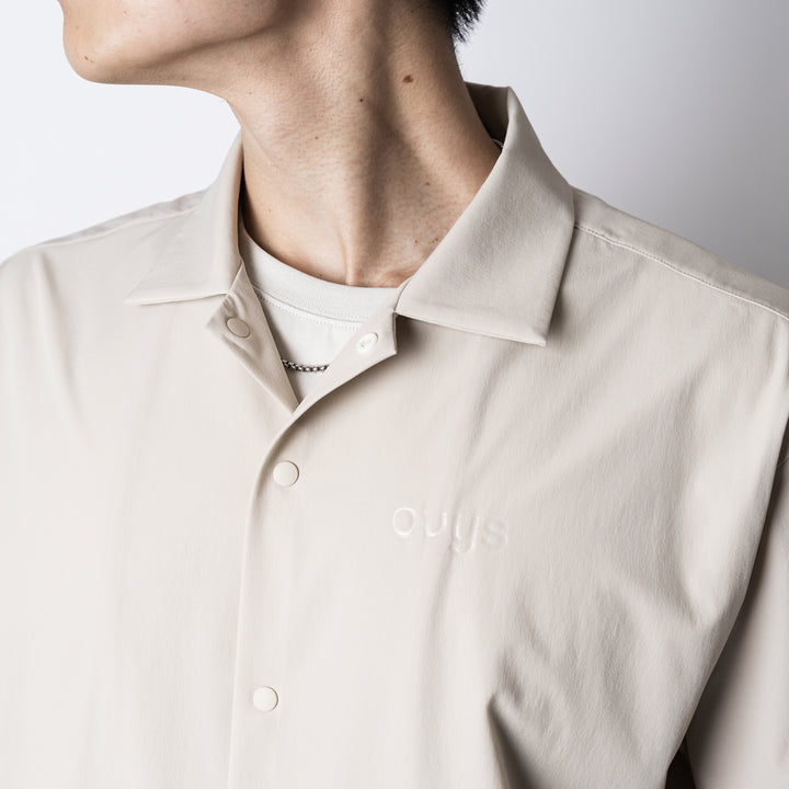WORKOUT NYLON OPEN COLLAR SHIRT