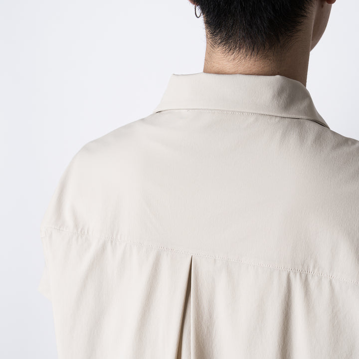 WORKOUT NYLON OPEN COLLAR SHIRT