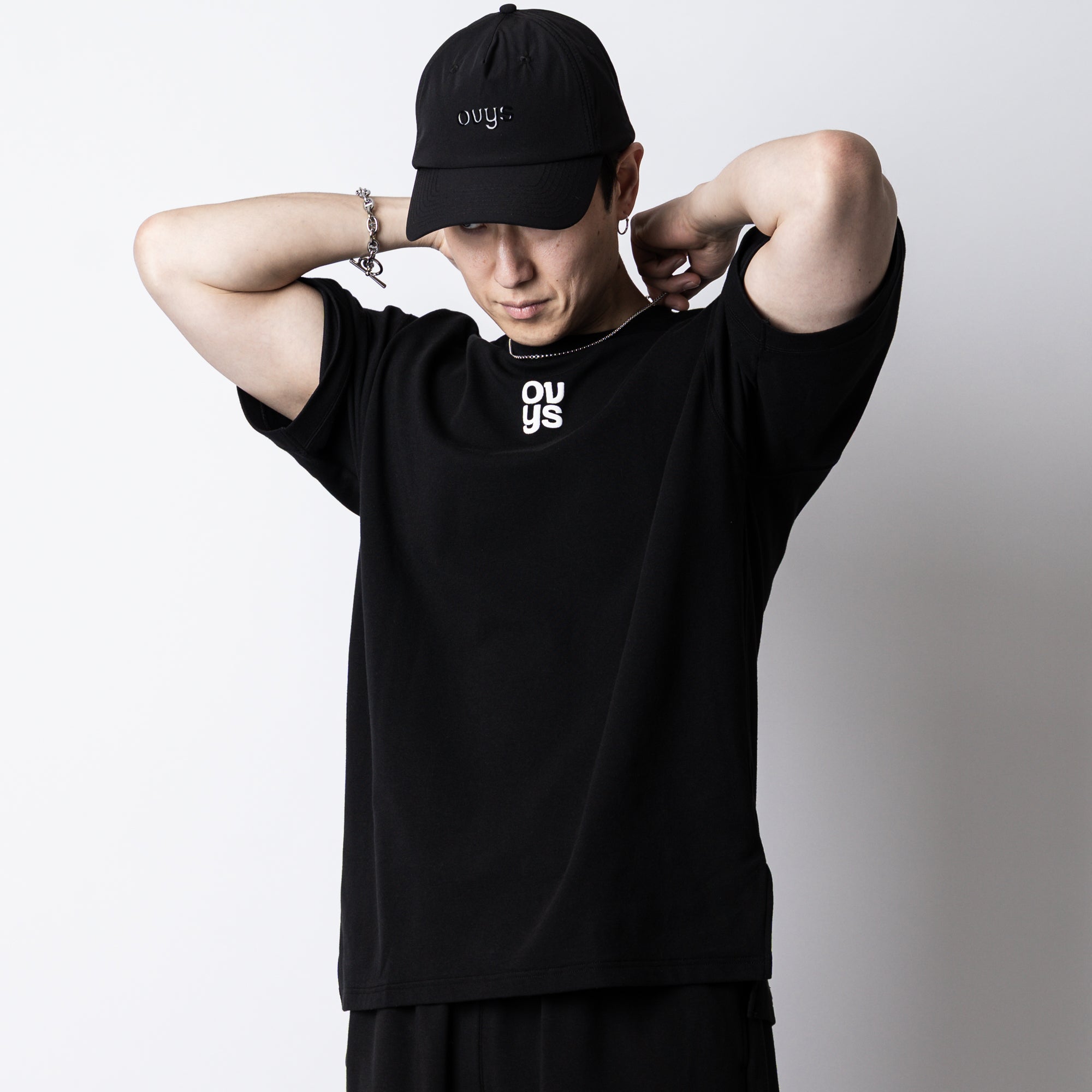 メンズ【ovys公式】スクエアロゴコットンメッシュイージーTシャツ