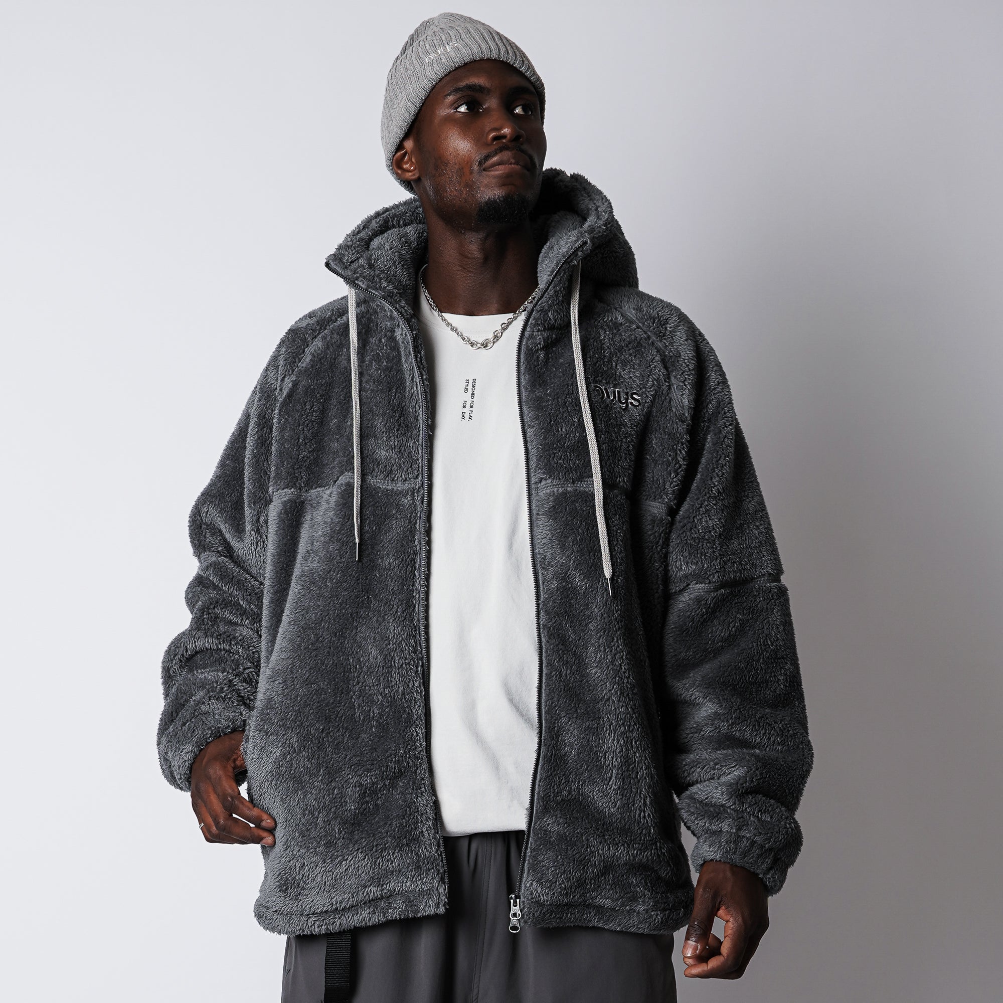 メンズ【ovys公式】フェザーボア ジップアップジャケット – ovys