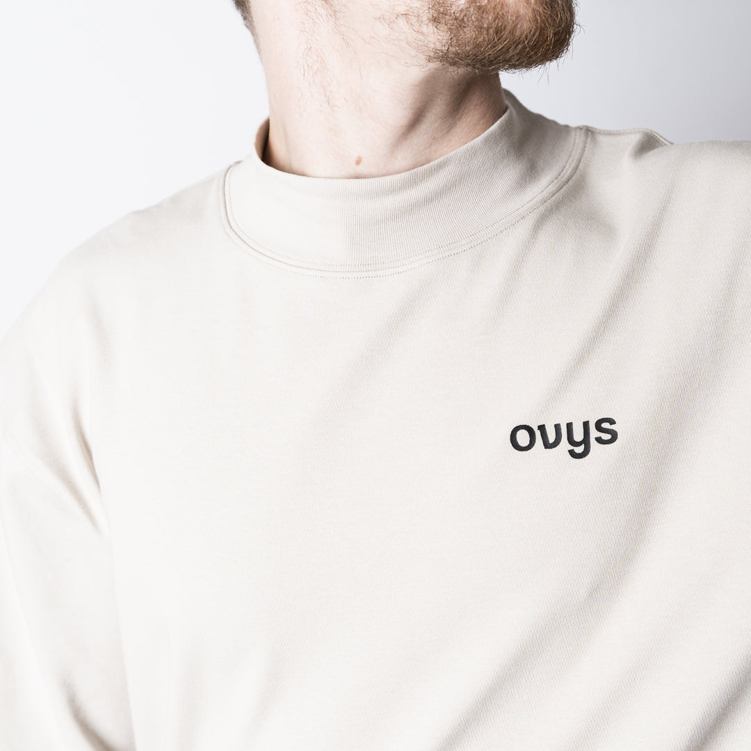 C-MESH MOCK NECK OVERSIZED SS TEE
