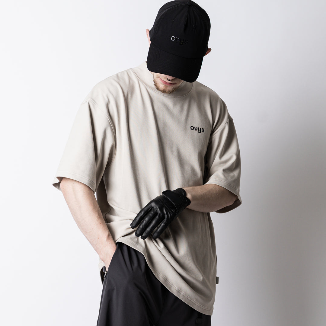 C-MESH MOCK NECK OVERSIZED SS TEE