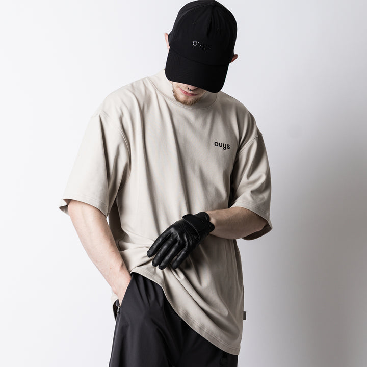C-MESH MOCK NECK OVERSIZED SS TEE