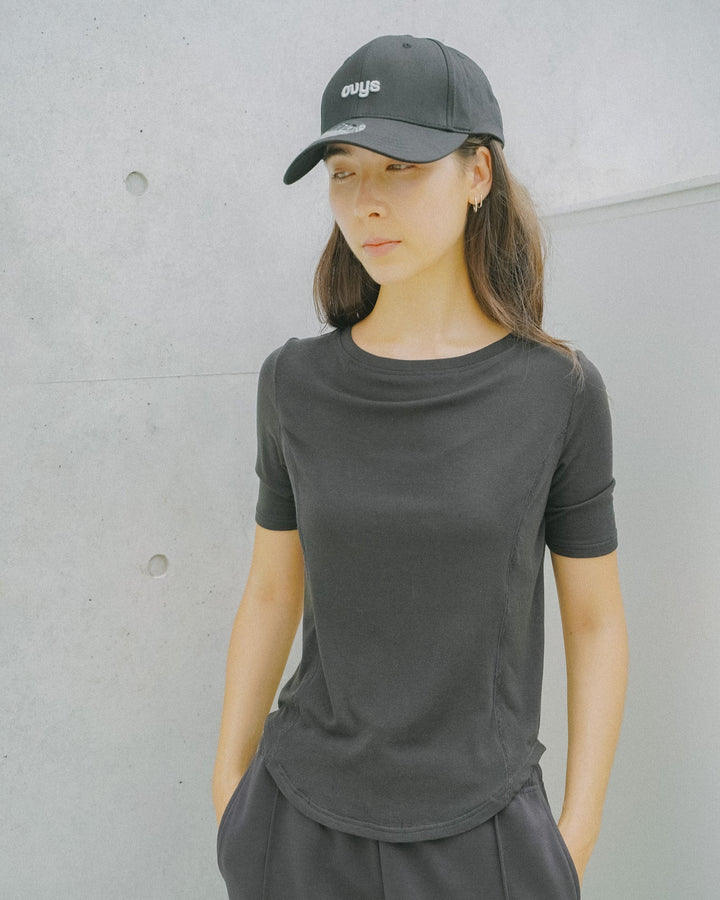 WMNS WOOL BLENDED ROUND HEM HS TEE