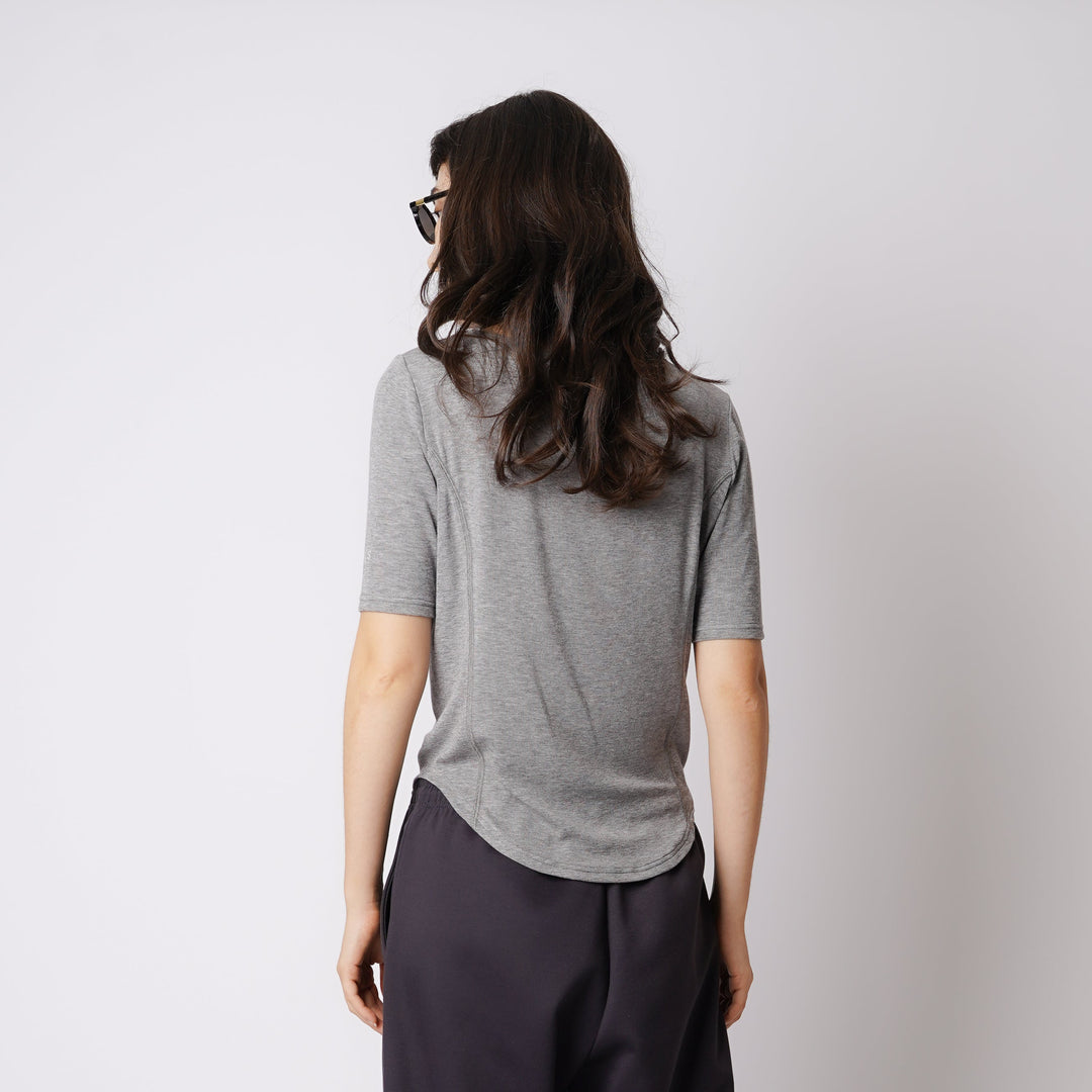 WMNS WOOL BLENDED ROUND HEM HS TEE