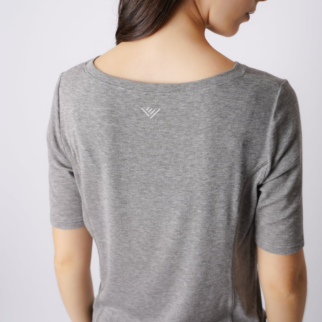 WMNS WOOL BLENDED ROUND HEM HS TEE