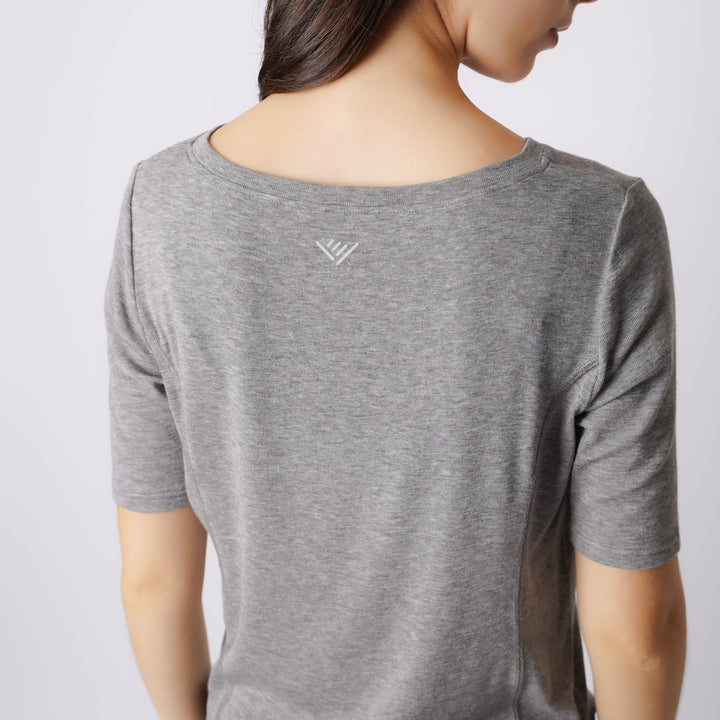 WMNS WOOL BLENDED ROUND HEM HS TEE
