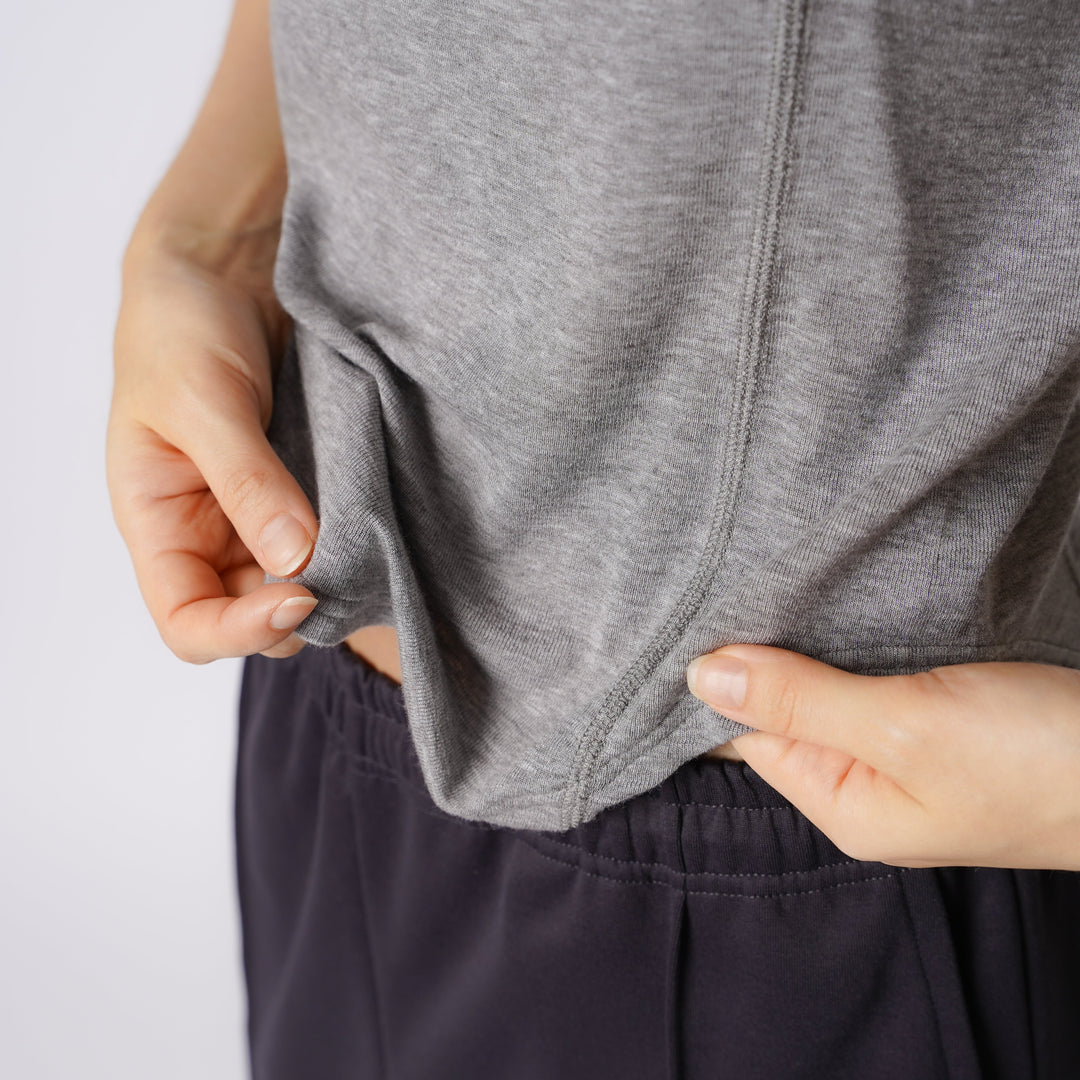 WMNS WOOL BLENDED ROUND HEM HS TEE