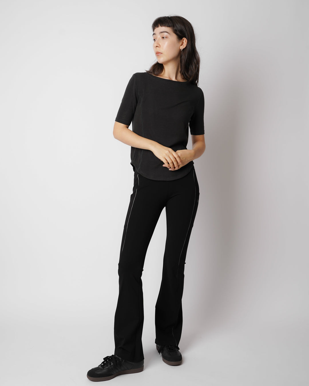 WMNS WOOL BLENDED ROUND HEM HS TEE