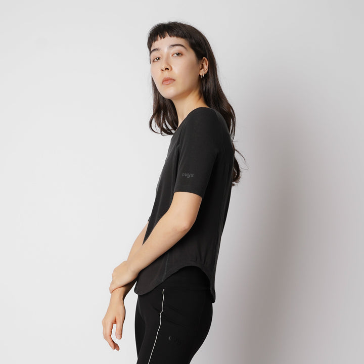 WMNS WOOL BLENDED ROUND HEM HS TEE